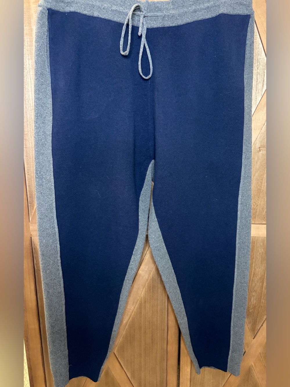 THEORY Wool Cashmere Colorblock Knit Joggers Lounge Pants SIZE XXL